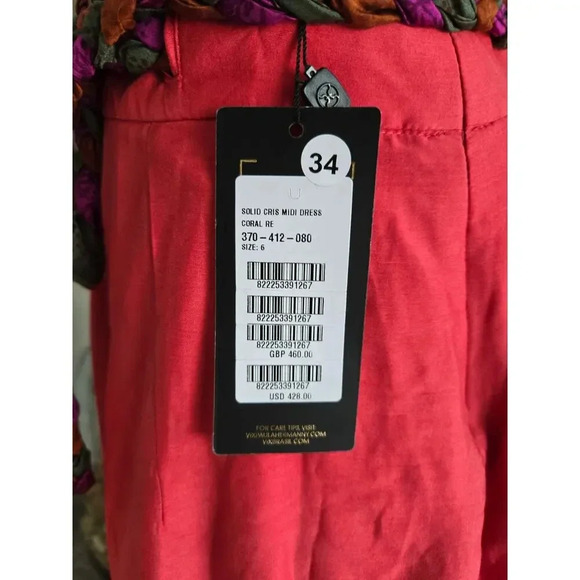 Nwt Vix By Paula Hermanny One Shoulder Maxi Belted Dress sz 6 - Picture 4 of 6